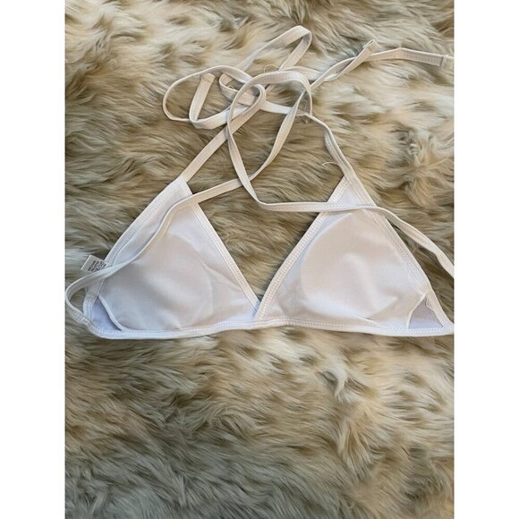 Cloth & Denim Bikini Top Blue & White Medium - Picture 2 of 3